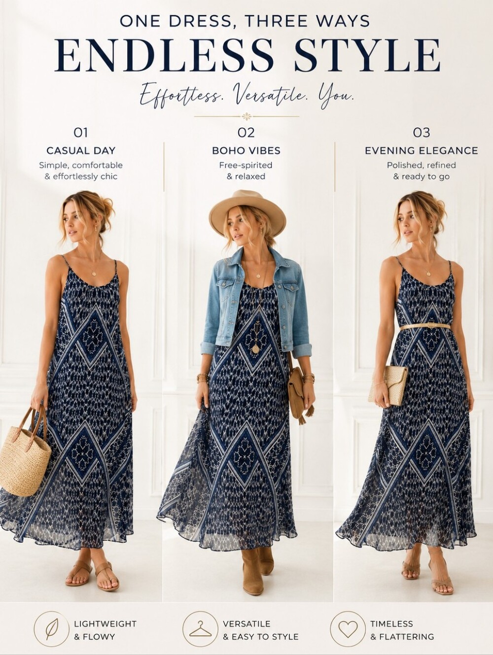 Express Blue Printed Maxi Dress Large Sleeveless Flowy Boho Resort Vacation - Picture 3 of 8